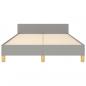 Preview: Bettgestell mit Kopfteil Hellgrau 120x190 cm Stoff