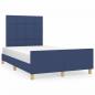 Preview: ARDEBO.de - Bettgestell mit Kopfteil Blau 120x190 cm Stoff