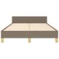 Preview: Bettgestell mit Kopfteil Taupe 120x190 cm Stoff