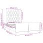 Preview: Bettgestell mit Kopfteil Taupe 120x190 cm Stoff