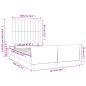 Preview: Bettgestell mit Kopfteil Taupe 120x190 cm Stoff