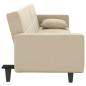Preview: Schlafsofa mit Kissen Creme Stoff