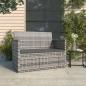 Preview: ARDEBO.de - Gartenbank mit Kissen Grau 105 cm Poly Rattan