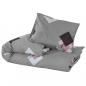 Preview: Bettwäsche-Set Grau 240x220 cm Baumwolle