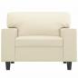 Preview: Sessel Creme 60 cm Kunstleder