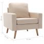 Preview: 2-tlg. Sofagarnitur Stoff Creme