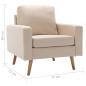 Preview: 2-tlg. Sofagarnitur Stoff Creme