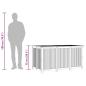 Preview: Gartenbox 150x80x75 cm Massivholz Akazie