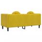 Preview: Sofa mit Kissen 2-Sitzer Gelb Samt