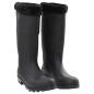 Preview: Gummistiefel mit Herausnehmbarem Innenfutter Schwarz Gr. 44 PVC