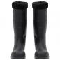 Preview: Gummistiefel mit Herausnehmbarem Innenfutter Schwarz Gr. 42 PVC