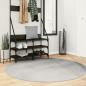 Preview: ARDEBO.de - Teppich IZA Kurzflor Skandinavischer Look Grau Ø 160 cm
