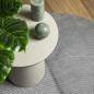 Preview: Teppich IZA Kurzflor Skandinavischer Look Grau Ø 160 cm