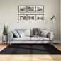Preview: ARDEBO.de - Shaggy-Teppich PAMPLONA Hochflor Modern Schwarz 160x160 cm