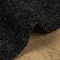 Preview: Shaggy-Teppich PAMPLONA Hochflor Modern Schwarz 160x160 cm