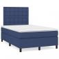 Preview: ARDEBO.de - Boxspringbett mit Matratze & LED Blau 120x190 cm Stoff