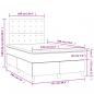 Preview: Boxspringbett mit Matratze & LED Blau 120x190 cm Stoff