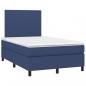 Preview: Boxspringbett mit Matratze Blau 120x190 cm Stoff