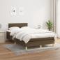 Preview: Boxspringbett mit Matratze Dunkelbraun 120x190 cm Stoff