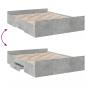 Preview: Bettgestell mit Schubladen Betongrau 150x200 cm Holzwerkstoff