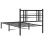 Preview: Bettgestell mit Kopfteil Metall Schwarz 100x200 cm
