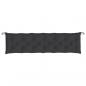 Preview: Gartenbank-Auflagen 2 Stk. Schwarz 200x50x7 cm Oxford-Gewebe