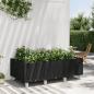 Preview: ARDEBO.de - Pflanzkasten mit Rollen Schwarz 150x80x54 cm PP