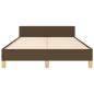 Preview: Bettgestell mit Kopfteil Dunkelbraun 120x190 cm Stoff
