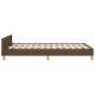 Preview: Bettgestell mit Kopfteil Dunkelbraun 120x190 cm Stoff