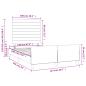 Preview: Bettgestell mit Kopfteil Dunkelbraun 120x190 cm Stoff