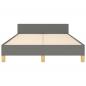 Preview: Bettgestell mit Kopfteil Dunkelgrau 120x190 cm Stoff