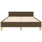 Preview: Bettgestell mit Kopfteil Dunkelbraun 120x190 cm Stoff