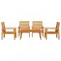 Preview: 5-tlg. Garten-Lounge-Set Massivholz Akazie