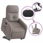Preview: Massagesessel mit Aufstehhilfe Taupe Stoff