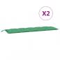 Preview: Gartenbank-Auflagen 2 Stk. Grün 180x50x7 cm Oxford-Gewebe