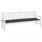 Preview: Gartenbank-Auflage Schwarz 200x50x7 cm Oxford-Gewebe
