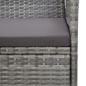 Preview: Gartenbank 105 cm Poly Rattan Grau