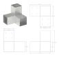 Preview: Pfostenverbinder 4 Stk. Y-Form Verzinktes Metall 91 x 91 mm