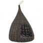 Preview: Katzenhaus mit Kissen Grau 40x60 cm Naturweide Tipi