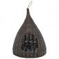 Preview: Katzenhaus mit Kissen Grau 40x60 cm Naturweide Tipi