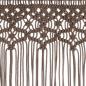 Preview: Makramee Vorhang Taupe 140x240 cm Baumwolle