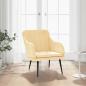 Preview: ARDEBO.de - Sessel Creme 63x76x80 cm Samt