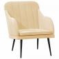 Preview: Sessel Creme 63x76x80 cm Samt