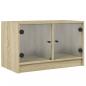 Preview: TV-Schrank mit Glastüren Sonoma-Eiche 68x37x42 cm