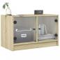 Preview: TV-Schrank mit Glastüren Sonoma-Eiche 68x37x42 cm