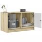 Preview: TV-Schrank mit Glastüren Sonoma-Eiche 68x37x42 cm