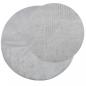 Preview: Teppich IZA Kurzflor Skandinavischer Look Grau Ø 120 cm