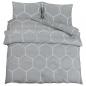 Preview: Bettwäsche-Set Grau 240x220 cm Baumwolle