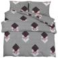 Preview: Bettwäsche-Set Grau 260x240 cm Baumwolle