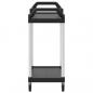 Preview: Rollwagen mit 2 Etagen Schwarz 81x41x92 cm Aluminium